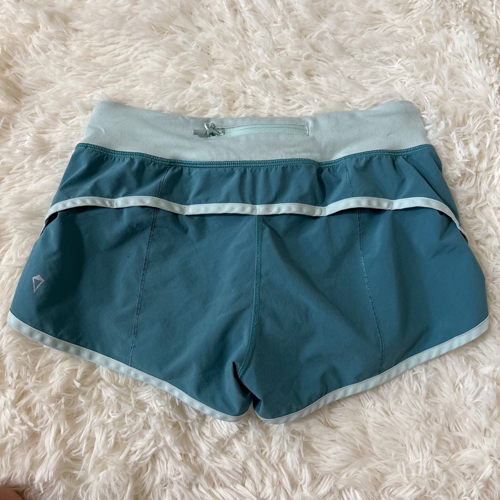 Ivivva by Lululemon Girls Teal Mint Green Running Shorts Size 14/Women's XS